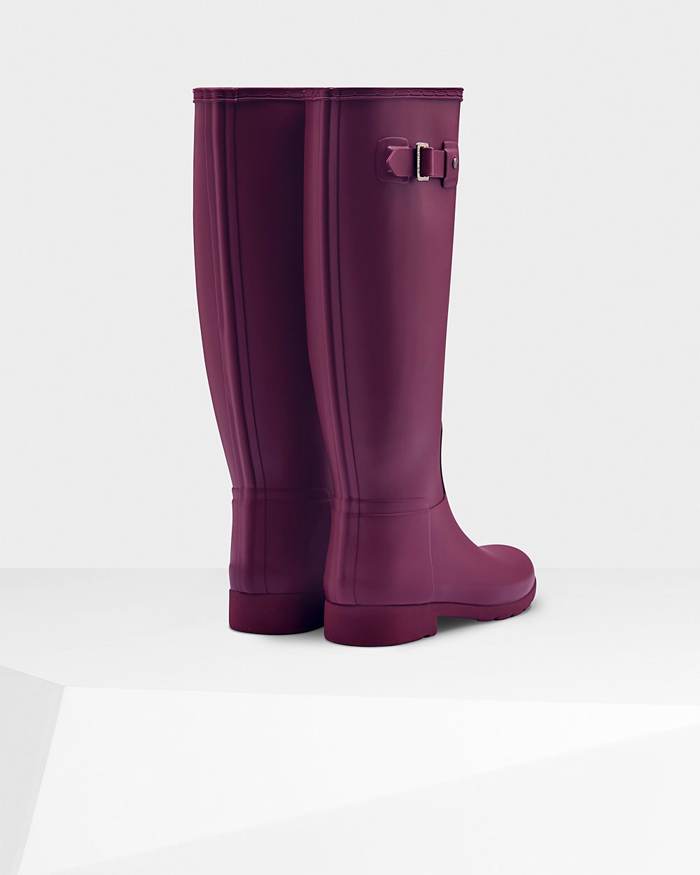 Women Hunter Refined Slim Fit | Tall Rain Boots Purple | NZ-38241-WGBP